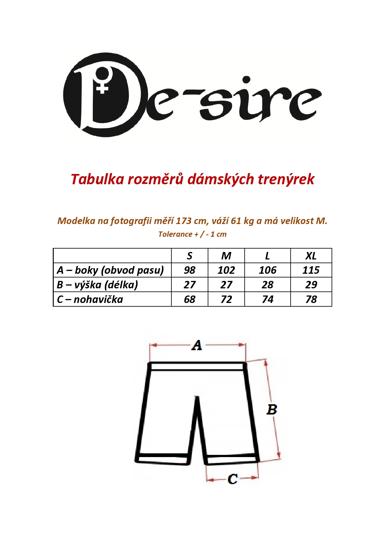 Tabulka rozměrů dámských trenýrek-page0001